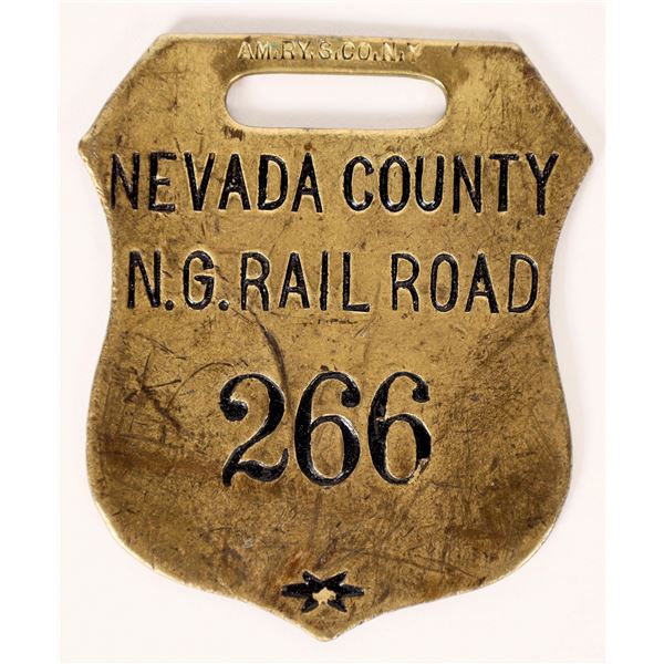 Nevada County Narrow Gauge RR Luggage Tag, Rare  [171536]