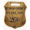 Image 1 : Nevada County Narrow Gauge RR Luggage Tag, Rare  [171536]