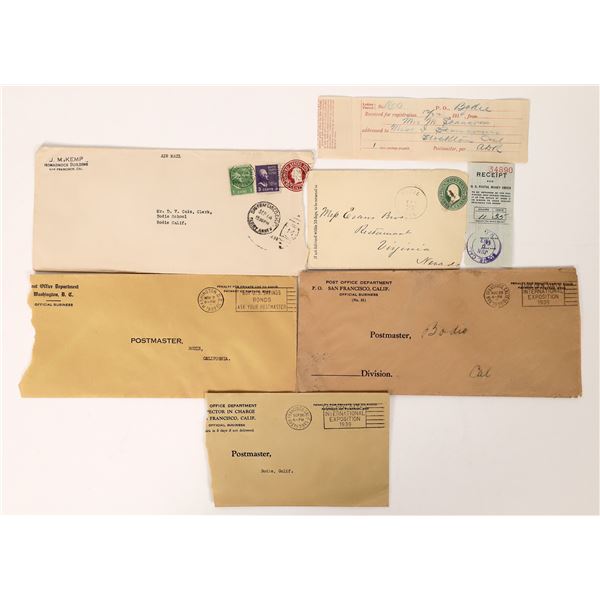 Bodie Postmarked & Addressed Covers(6)  [171516]