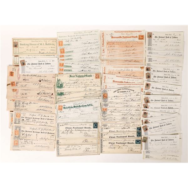 Eastern Checks with Adhesive Revenue Stamps  [172347]