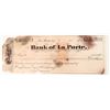 Image 1 : Oldest Known Bank of La Porte Check, 1872, Rare  [172754]