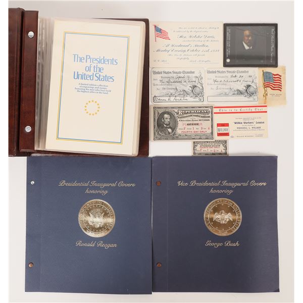 US Presidential Stamps in Album with Engravings  [171315]