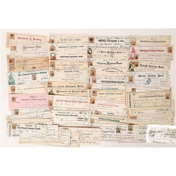 Scott R135 & R151 Collection on Checks (50)  [172414]