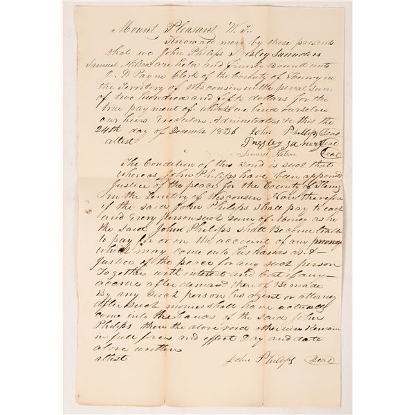 Wisconsin Territory Letter  [170694]