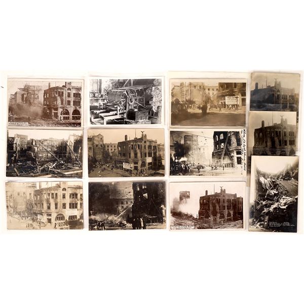 L.A. TImes Calif 1910 Bombing Real Photo Post Cards (12)  [166439]