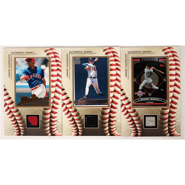 Sports Cards with Uniform Swatch Including Mantle (3)  [171416]