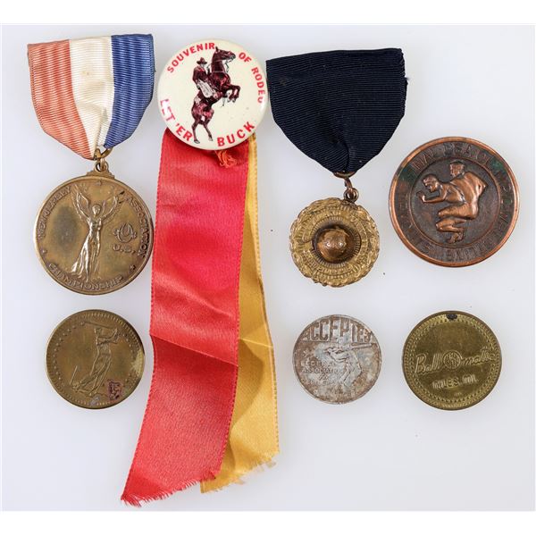 Sports Medal/Pinback Group (7)  [144872]