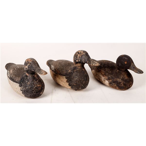 Vintage Wooden Duck Decoys Trio  [172330]