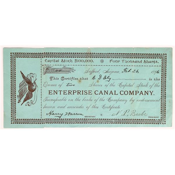 Enterprise Canal Company Stock Certificate  [165835]