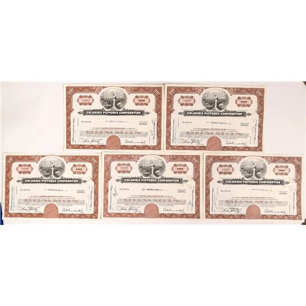 Columbia Pictures Corporation Stock Certificates  [155839]