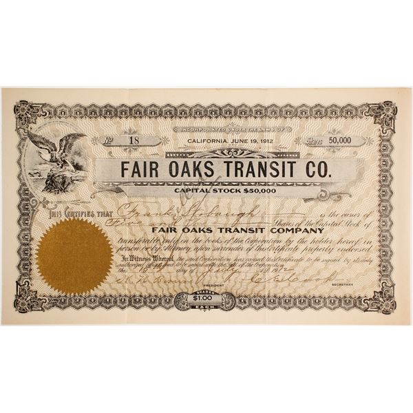 Fair Oaks Transit Co. Stock  [169527]