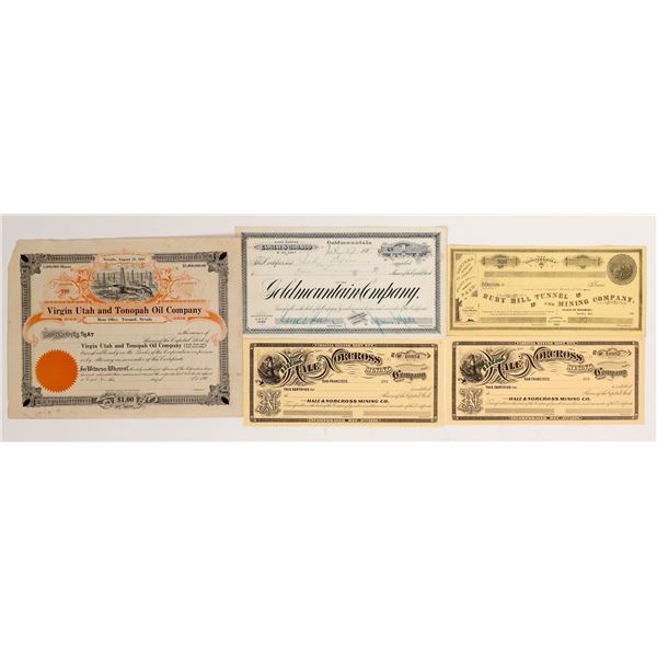 Mining & Oil Stock Certificates (5)  [171774]