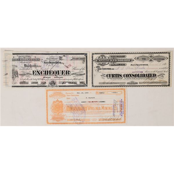 Comstock Stock Certificates (3)  [171359]