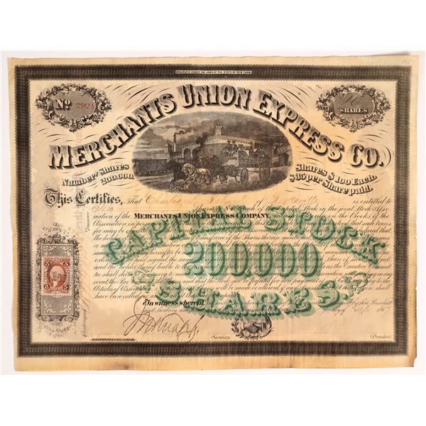 Merchants Union Express Company Stock Certificate  [165308]