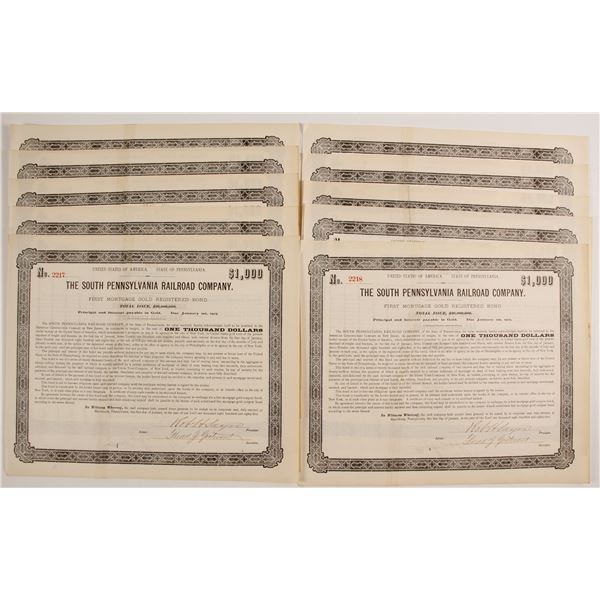 The South Pennsylvania Railroad Company Bond Certificates  [169358]