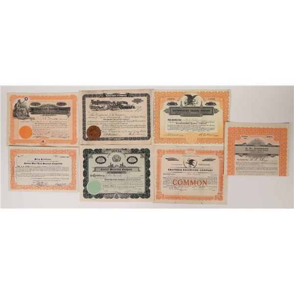 Security Company Stock Certificates (7)  [172052]