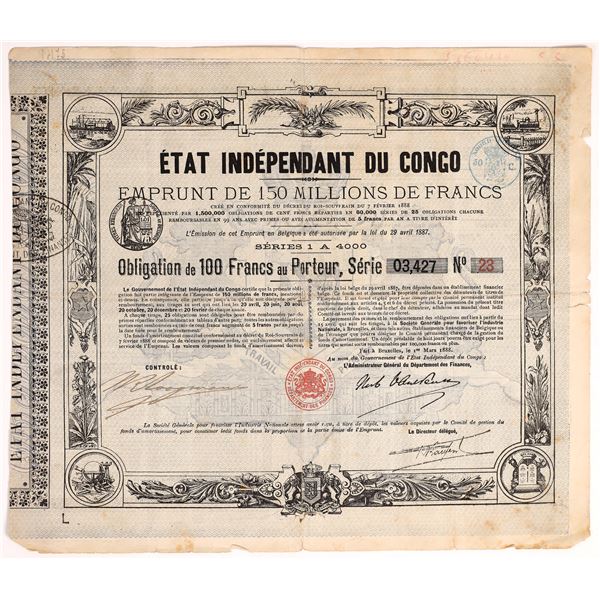 Independent State of Congo Government Bond Certificate  [165905]