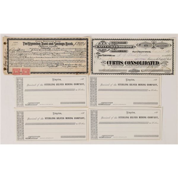 Curtis Consolidated Stock Certificate & Western Paper  [171354]