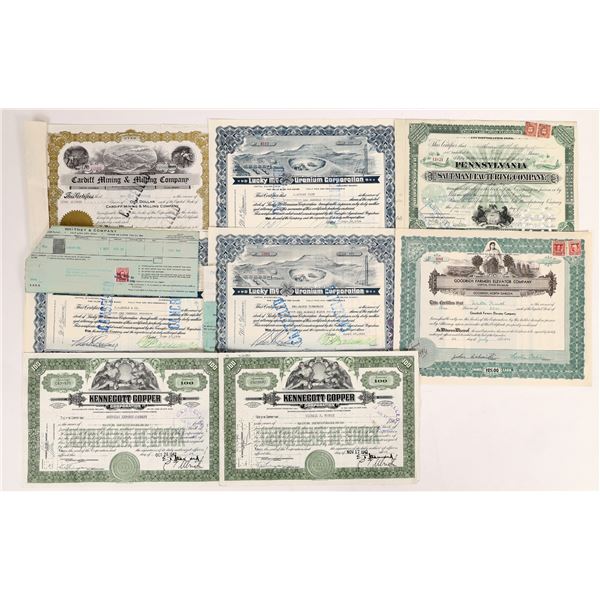 US Stocks with Adhesive Revenue Stamps  [167588]