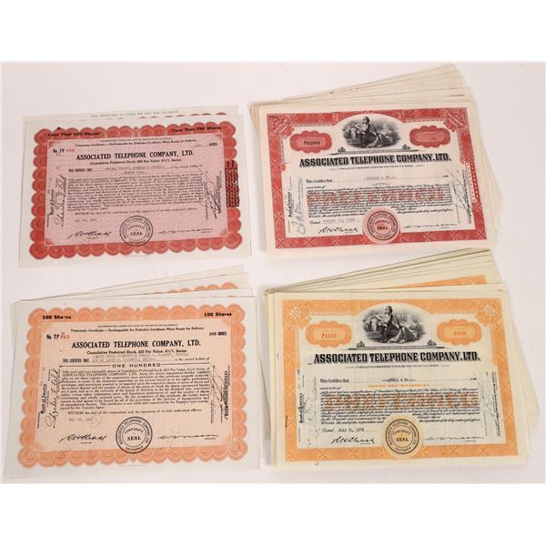 Associated Telephone Company, Ltd. Stock Certificate Collection  [165890]