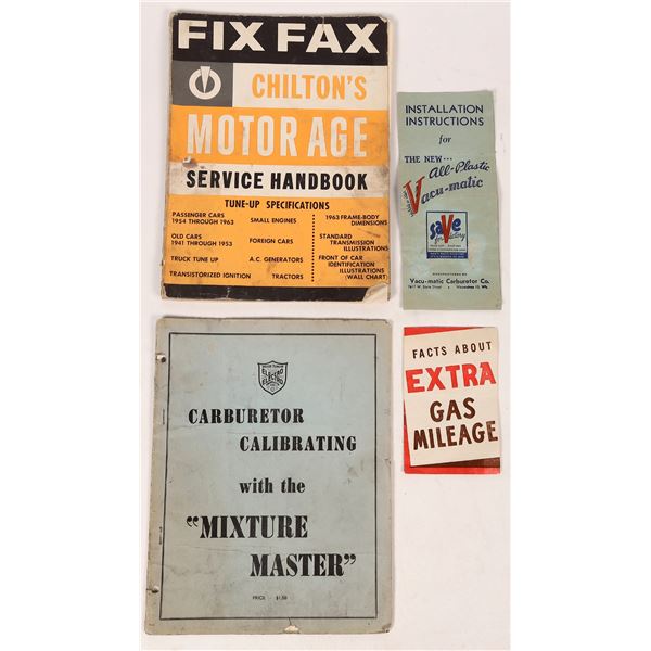 Old Car Tune-Up Specifications and Carburetor Tuning Books  [162497]