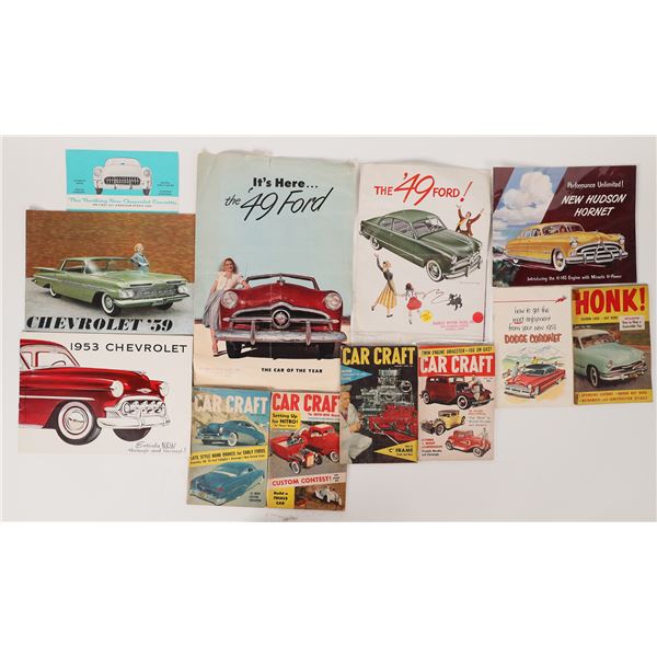 Cool Auto Ephemera, c. 1950's Including 1953 Corvette  [171726]