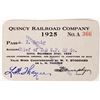 Image 1 : Quincy Railroad Co. Pass   [170461]