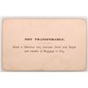 Image 2 : CW Miller's Omnibus & Baggage Express Annual Pass  [167565]