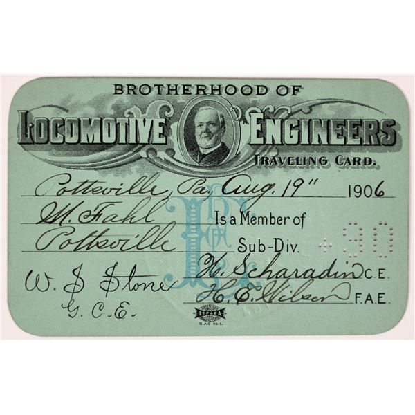 Brotherhood of Locomotive Engineers Travelling Card  [164559]