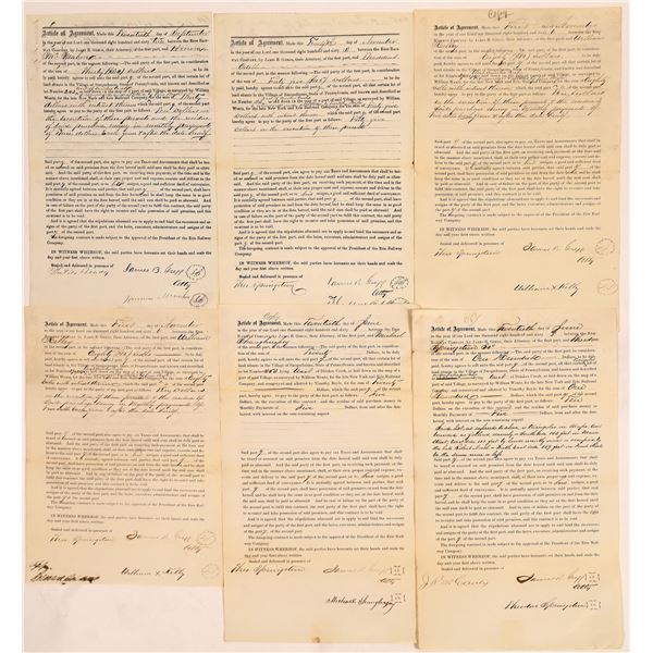 Erie Railroad 1860's Contract (6)  [130768]