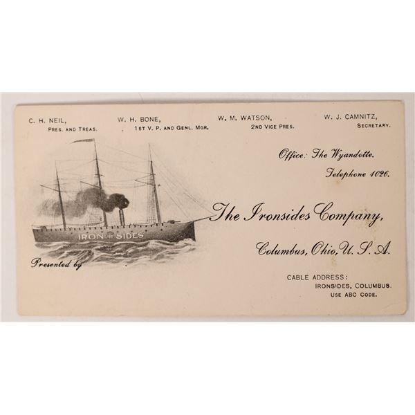 Pictorial Ironsides Steamship Company Business Card  [171729]