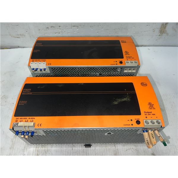 Lot of (2) Ifm Electronic #DN 2035 Power Supplies