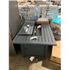 Image 2 : PARAMOUNT FP-341-GY GALE GREY CAST ALUMINUM RECTANGULAR PROPANE OUTDOOR FIRE TABLE