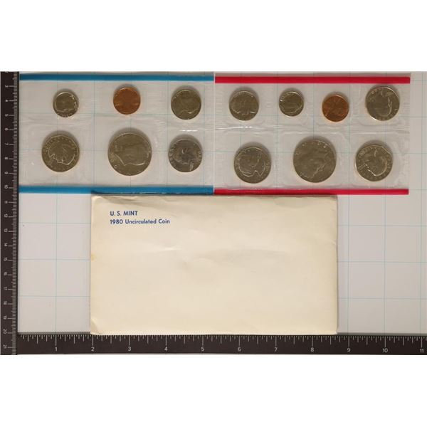 1980 US MINT SET (UNC) P/D/S (WITH ENVELOPE)