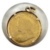 Image 2 : Great Britain Gold 1899 Half Sovereign in Gold Bezel