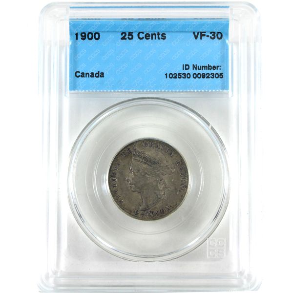 25-cent 1900 CCCS VF30
