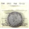 Image 1 : 50-cent 1932 ICCS VG10 *Key Date*