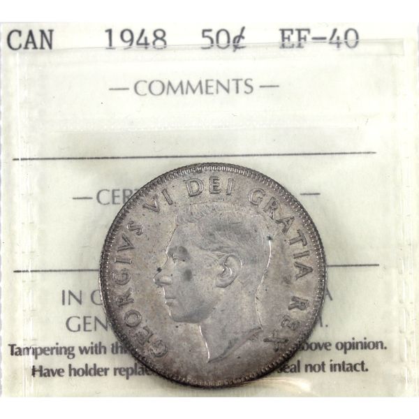 50-cent 1948 ICCS EF40 *Key Date!*