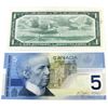 Image 2 : RADARS BC-37b-i 1954 $1 & BC-62b 2004 $5 Matching 3 Digit RADAR Notes UNC or Better. 2pcs.
