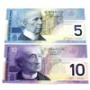 Image 2 : RADAR's BC-62b 2005 $5 & BC-63b 2002 $10 Pair of Matching 4 Digit RADARs UNC or Better. 2pcs