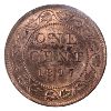 Image 3 : 1-cent 1897 ICCS MS65 Red. Nice almost full red coin with radiant lustre!
