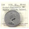 Image 1 : Nickel $1 1978 'No Island Double' ICCS MS67 NBU