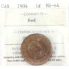 Image 1 : 1-cent 1904 ICCS MS64 Red