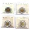 Image 1 : $2 1997 MS66, 1998 MS66, 2003 MS65 & 2019 16 Serrations MS64 ICCS. 4pcs.