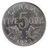 Image 3 : 5-cent 1923 ICCS MS62