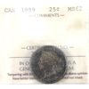 Image 1 : 25-cent 1889 ICCS MS62 *Key Date*