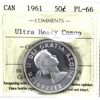 Image 2 : 50-cent 1961 ICCS PL66 Ultra Heavy Cameo