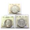 Image 1 : Silver $1 1935, 1939, & 1949 ICCS MS64. 3pcs.