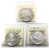 Image 2 : Silver $1 1935, 1939, & 1949 ICCS MS64. 3pcs.