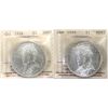 Image 1 : Silver $1 1935 & 1936 ICCS MS63. 2pcs.